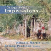 Michaela Martin & Roland Pöntinen - Enescu: Impressions D'Enfance For Violin And Piano (CD)