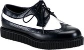 Creeper-608 black/white leather - (EU 44 = US 11) - Demonia