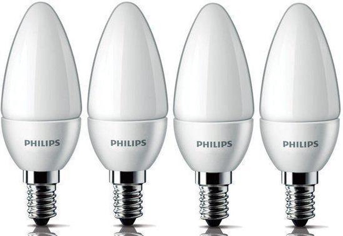 Philips LED Lamp E14 4W=25W 4 stuks