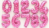 XL Folie Ballon (1) - Helium Ballonnen – Folie ballonen - Verjaardag - Speciale Gelegenheid  -  Feestje – Leeftijd Balonnen – Babyshower – Kinderfeestje - Cijfers - Roze