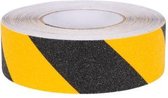 Kortpack - Anti Slip Tape 50mm breed x 18.3mtr lang - Geel/ Zwart - Voor Binnen & Buiten - Antisliptape voor op Vloeren, Trappen, Drempels - (020.0087)