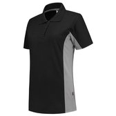 Tricorp poloshirt bi-color dames - 202003 - zwart / grijs - maat 3XL