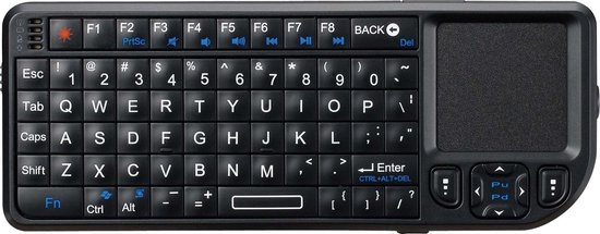 zwaar Weekendtas Bezit Eminent Wireless Mini Keyboard with built-in Touchpad and Laser Pointer  toetsenbord RF... | bol.com