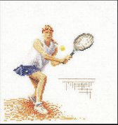 Thea Gouverneur Borduurpakket 3031 Tennis - Linnen stof
