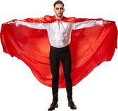 dressforfun - Mystieke cape met kap rood - verkleedkleding kostuum halloween verkleden feestkleding carnavalskleding carnaval feestkledij partykleding - 301861