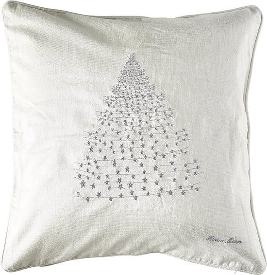 Gom Waar Beschikbaar Riviera Maison - RM Christmas Tree - Pillow Cover - silver - 50x50 | bol.com