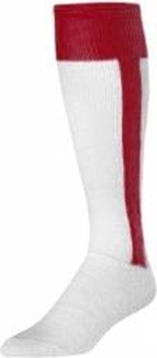 TCK - Honkbal Sokken - 2in1 Baseball Sokken - Volwassenen - Wit/Rood - Small