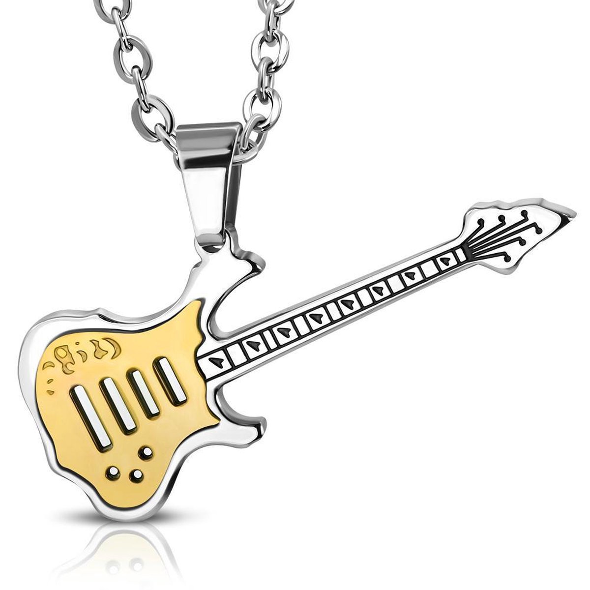 Amanto Ketting Alec G - 316L Staal - Gitaar - 57x22mm - 60cm