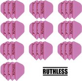 Darts Set - 10 Sets (30 stuks) - Ruthless - sterke flights - Solid Roze - darts flights