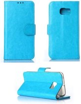 Samsung Galaxy S6 Edge Wallet Book Case hoesje met Silicone Blauw