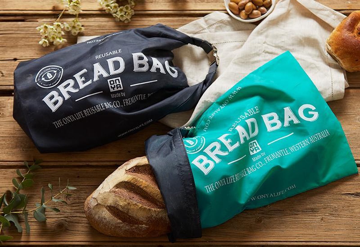 ONYA - Duurzame Broodzak (AQUA) | Bread Bag | Herbruikbaar | Broodtas | Brood tas | Broodmand