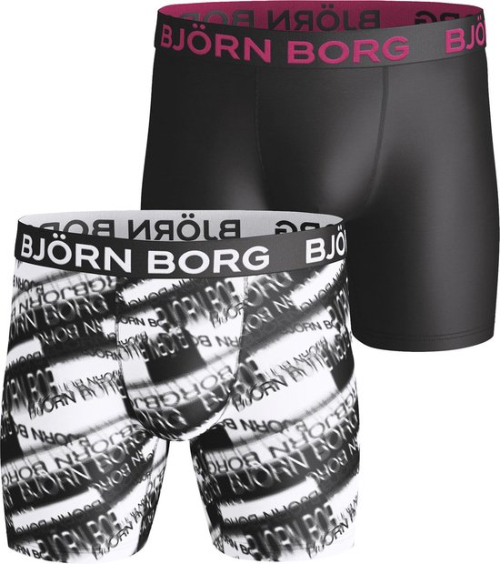 Bjorn Borg Boxershort - Maat 158/164 - Unisex - zwart/wit/roze | bol.com