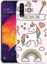 Galaxy A50 Hoesje Unicorn Time - Designed by Cazy