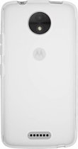 Mat Wit Transparant TPU Siliconen Case Backcover Hoesje voor Motorola Moto C