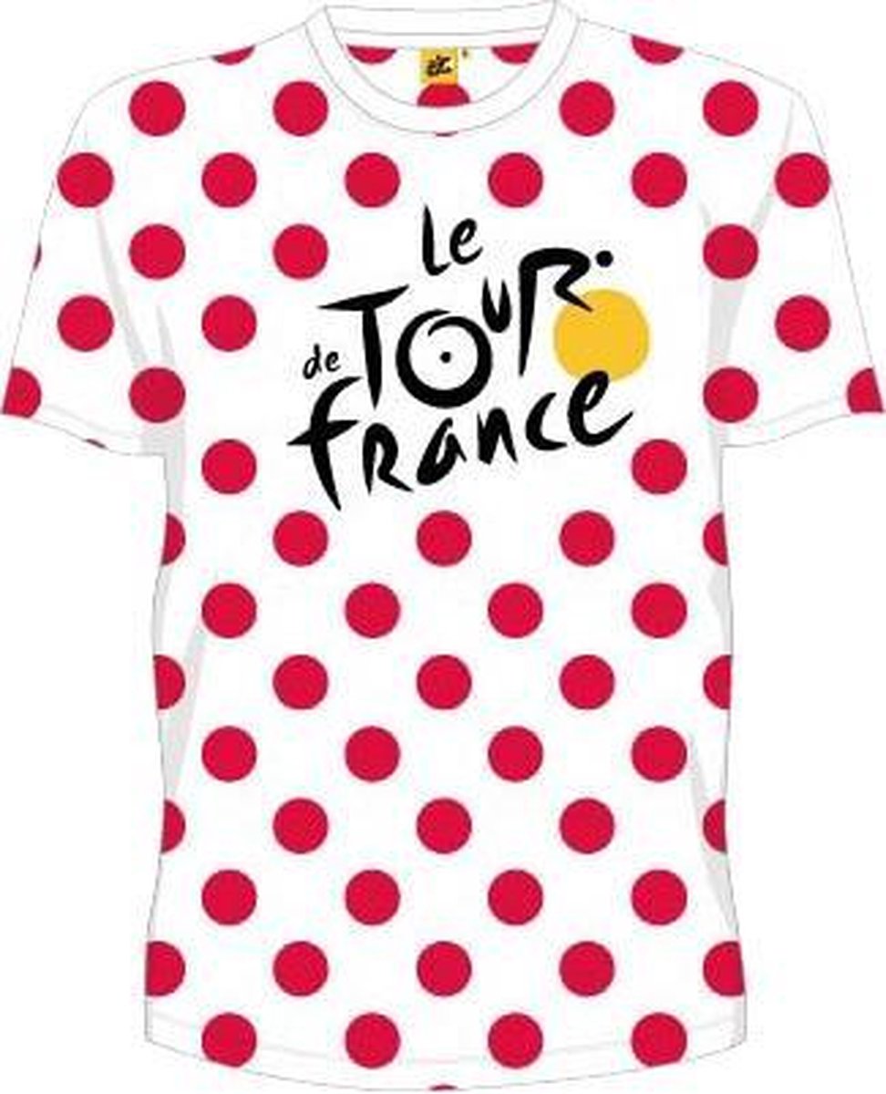 Tour De France T-shirt Heren Bolletjestrui Logo Wit Maat M | bol.com