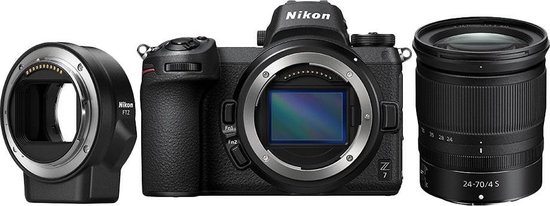 Nikon Z 7 + 24-70mm f/4 S + FTZ adapter Zwart Nikon Z 7 + 24-70mm f/4 S + FTZ adapter Zwart