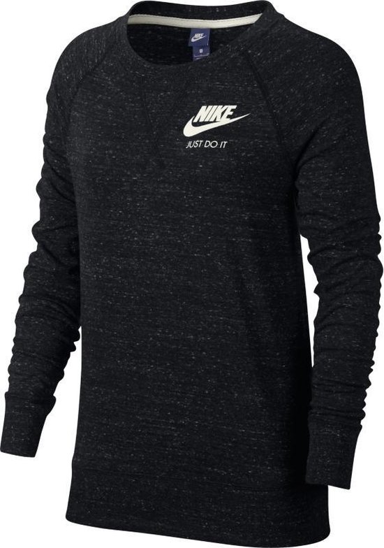 Nike Sportswear Gym Vintage Crew Sweater Dames - Black/Sail | bol.com