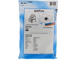Scanpart stofzuigerzakken 4 stuks - Geschikt voor Nilfisk GA70 GM80 GM90 GS80 GS90 - Inclusief 1 filter - Alternatief