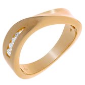 Orphelia RD-33175/56 - Ring - geelgoudkleurige 18 Karaat - Diamant 0.08 ct