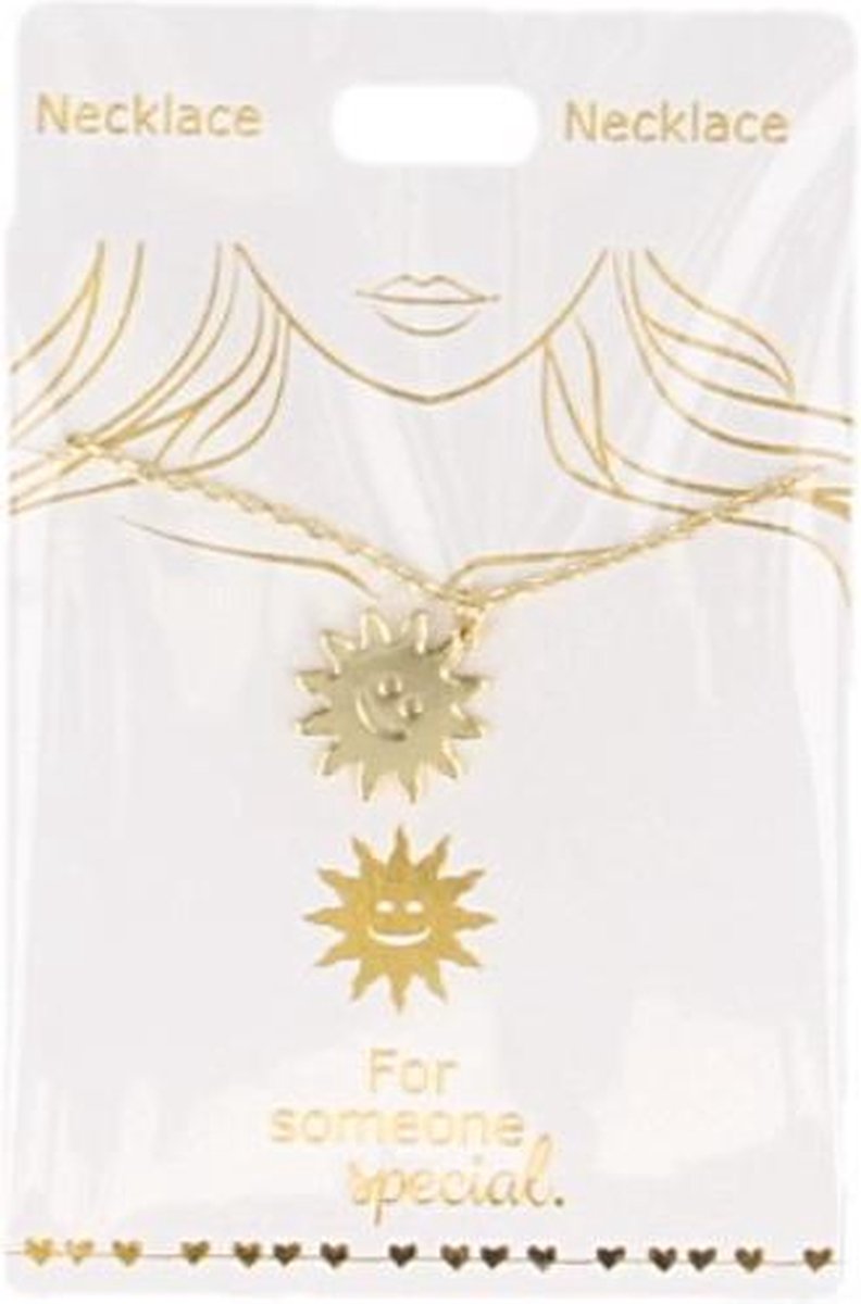 Ketting Zon, gold plated