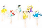 Set van 24 Cupcake Prikkers Prinsessen | Cupcake Prikkers Meisjes