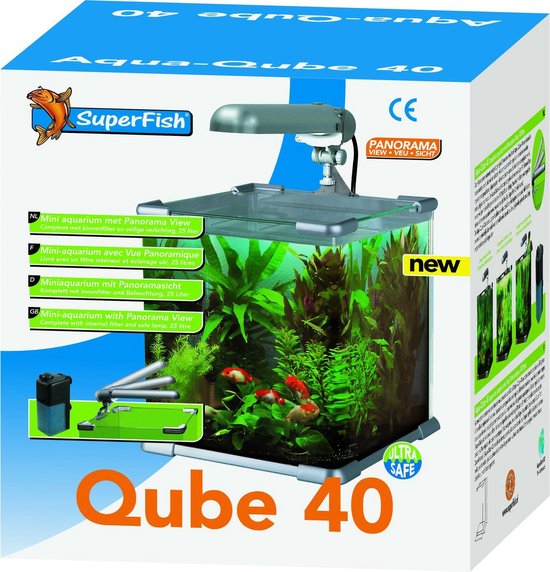 onderwerpen Een trouwe stimuleren SuperFish Aqua-Qube - Aquarium - 40 liter - Zwart | bol.com
