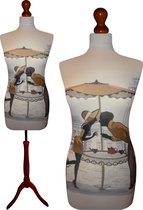 Coffee paspop met donker bruine sparkling driepoot 36/38