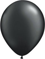 Zwarte ballonnen metallic 30cm | 100 stuks
