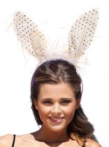 Tiara bunny oren - goud met glitters