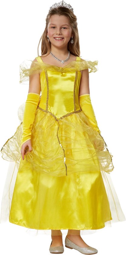 dressforfun - Meisjeskostuum prinses Belle 104 (3-4y) - verkleedkleding kostuum halloween verkleden feestkleding carnavalskleding carnaval feestkledij partykleding - 301731