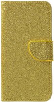 Shop4 - iPhone Xs Hoesje - Wallet Case Glitter Goud