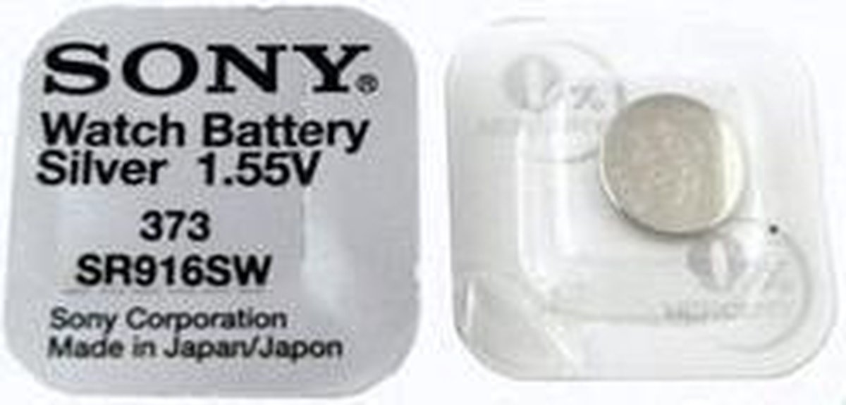 Sony 373, SR916SW, SR68, V373 knoopcel horlogebatterij