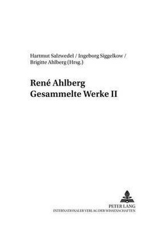René Ahlberg. Gesammelte Werke II - cover