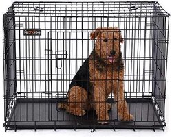 SONGMICS | Heavy Duty Grote Opvouwbare Hondenbench | Opvouwbaar Bench voor Hond of Hond | 2 Deurs Kennel | Voor Thuis of in de Auto | Autobench - Maat XL | Afm. 106 x 77,5 x 70 cm. Kleur: Zwart