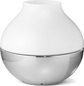 Georg Jensen Windlicht - Ø 23 cm - Hoogte 22,3 cm - RVS/Melkglas