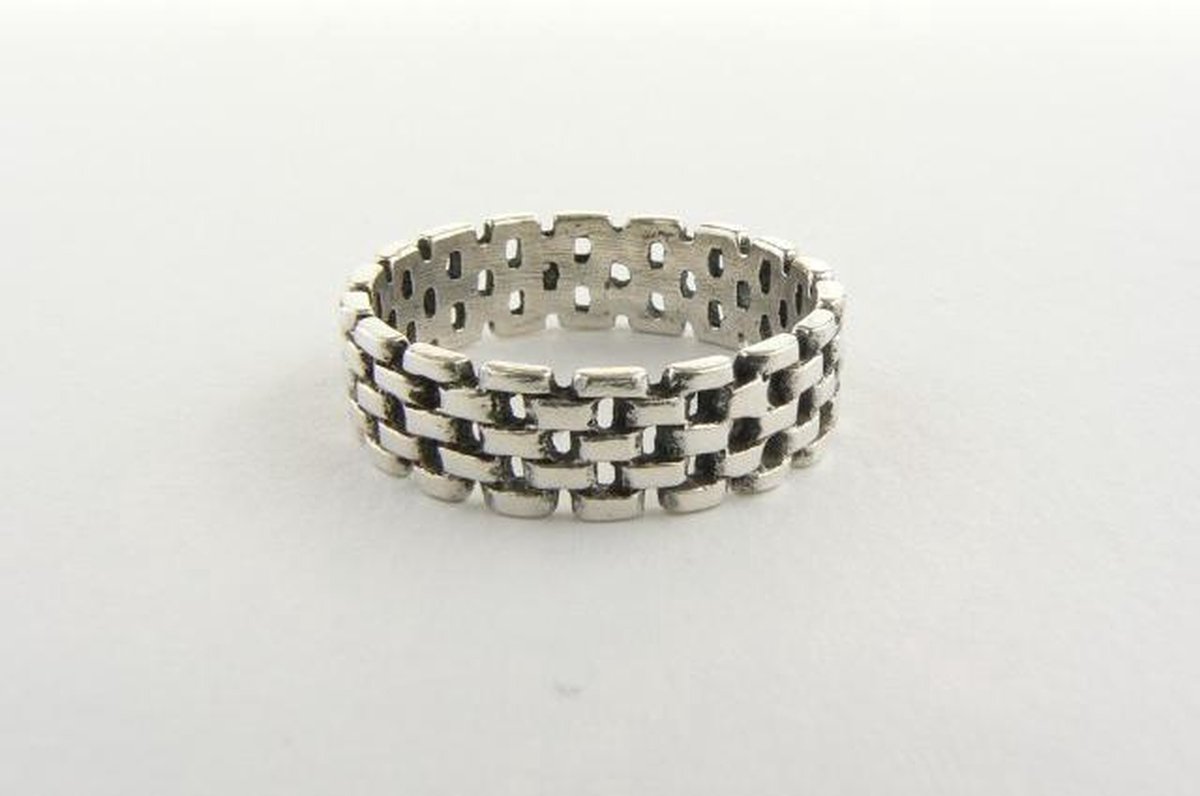 Opengewerkte zilveren ring