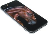 Coque en siliconen hoesje cheval marron pour iPhone 8 Plus / 7 Plus