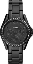 Fossil ES4519 Horloge Riley staal zwart 38 mm