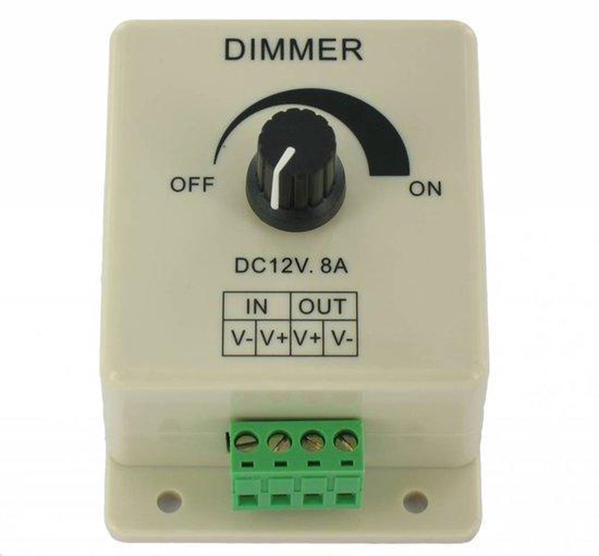 LED Dimmer met draaiknop 12-24 / 8 ampère