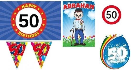 50 jaar versiering feestpakket Abraham | bol.com