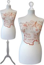 French map paspop met witte sparkling driepoot  32/34