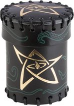 Coupe de dés Call of Cthulhu Black Green-Golden Leather Dice Cup Q-Workshop