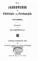 Neue Jahrbucher fur Philologie und Paedogogik