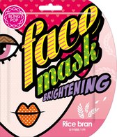 Bling Pop - verfrissend vel gezichtsmasker met rijstzemelen extract - rice bran brightening sheet face mask - 1 zakje met 25 ml. inhoud