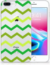 iPhone 7 Plus | 8 Plus TPU Hoesje Zigzag Groen