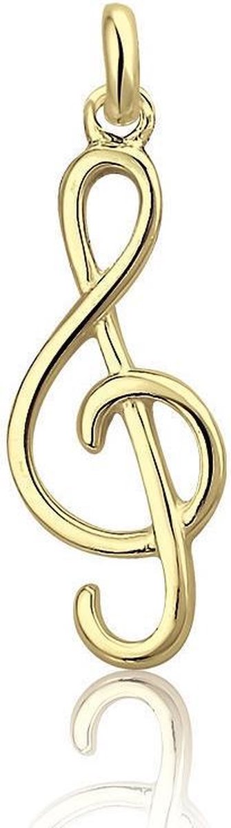 Montebello Hanger Solsleutel - 925 Zilver Verguld - 10x30mm