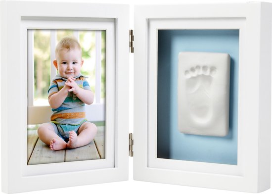 Pearhead Babyprints@ witte houten fotokader voor bureau