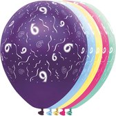 6 Jaar Feestballonnen - ballon -  leeftijd - 5 stuks