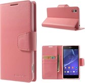 Goospery Sonata Leather case hoesje Sony Xperia Z5 Compact licht roze