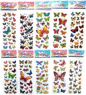 10 stickervellen vlinders